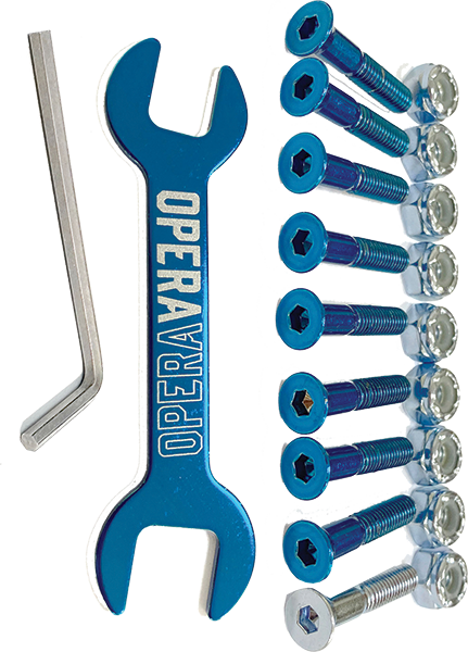 Opera Hardware Set 7/8" Allen - Blue/Silver